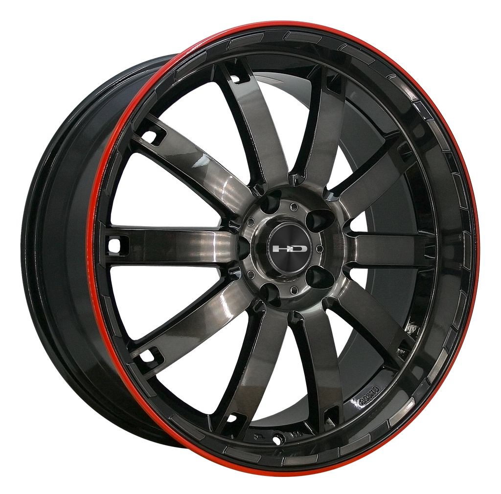 Gloss Black Polished Tinted w Redline