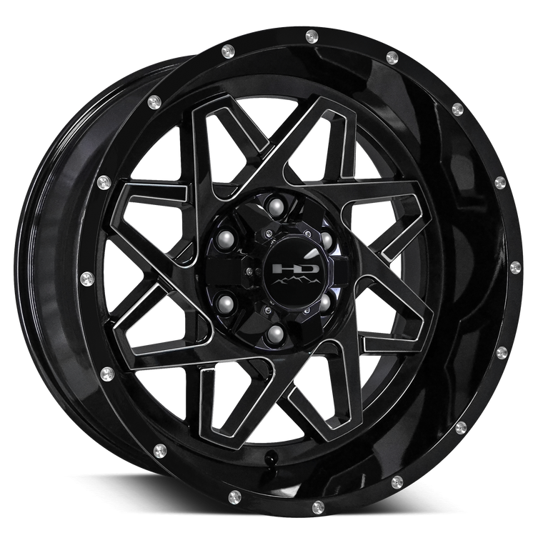 HD Off-Road Gridlock Gloss Black Milled