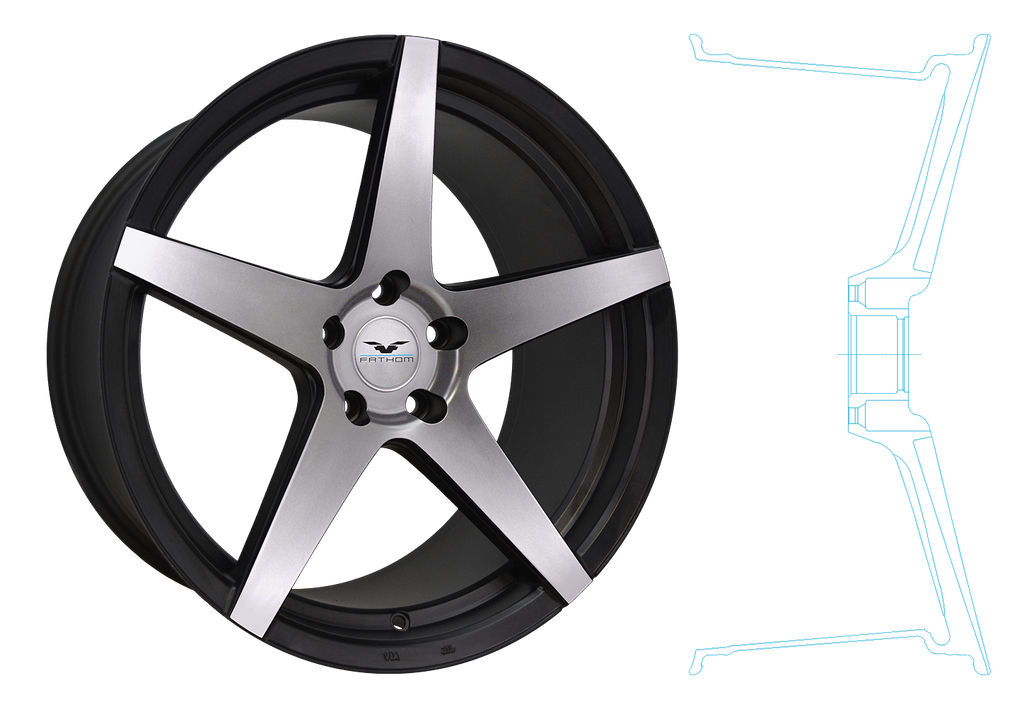 Fathom Designs Stern Satin Black Machined Face