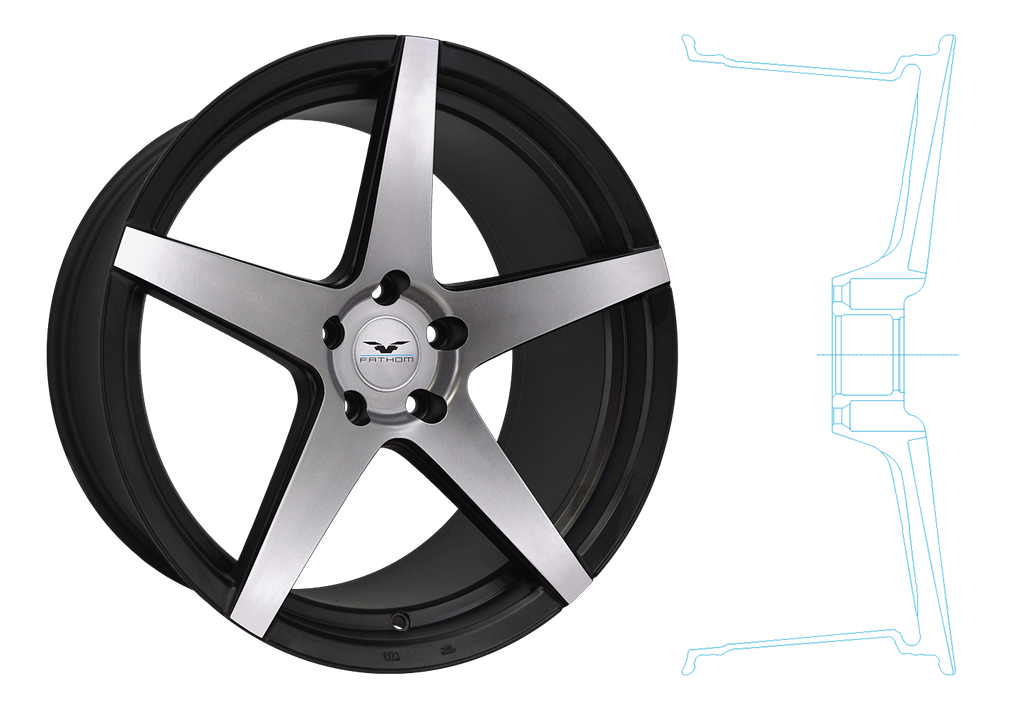 Fathom Designs Stern Satin Black Machined Face