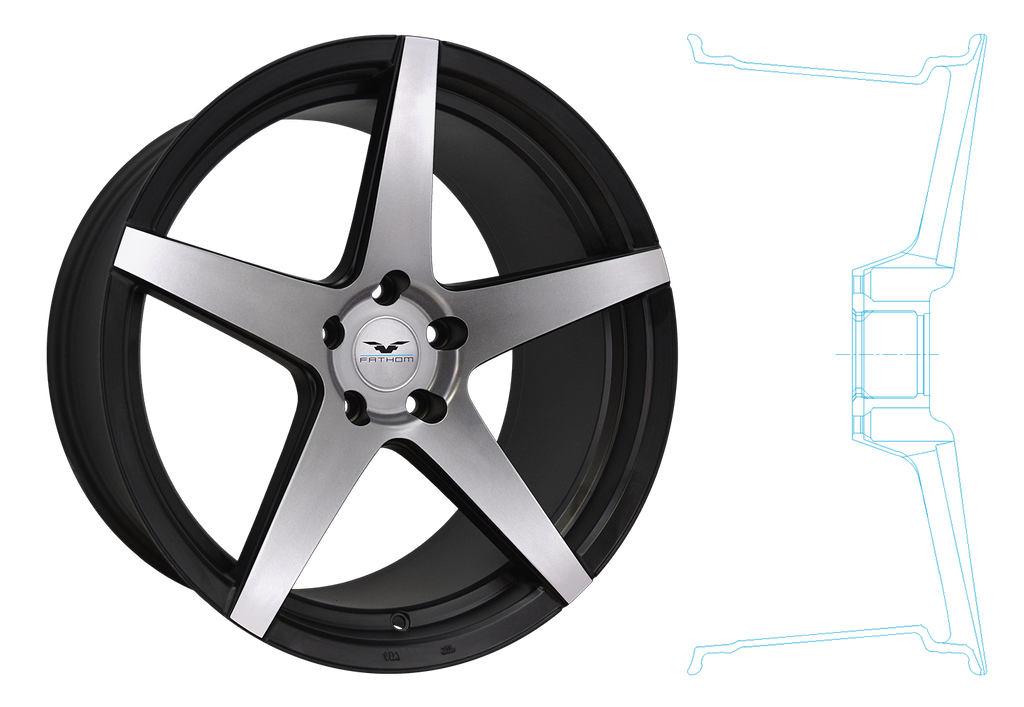 Fathom Designs Stern Satin Black Machined Face