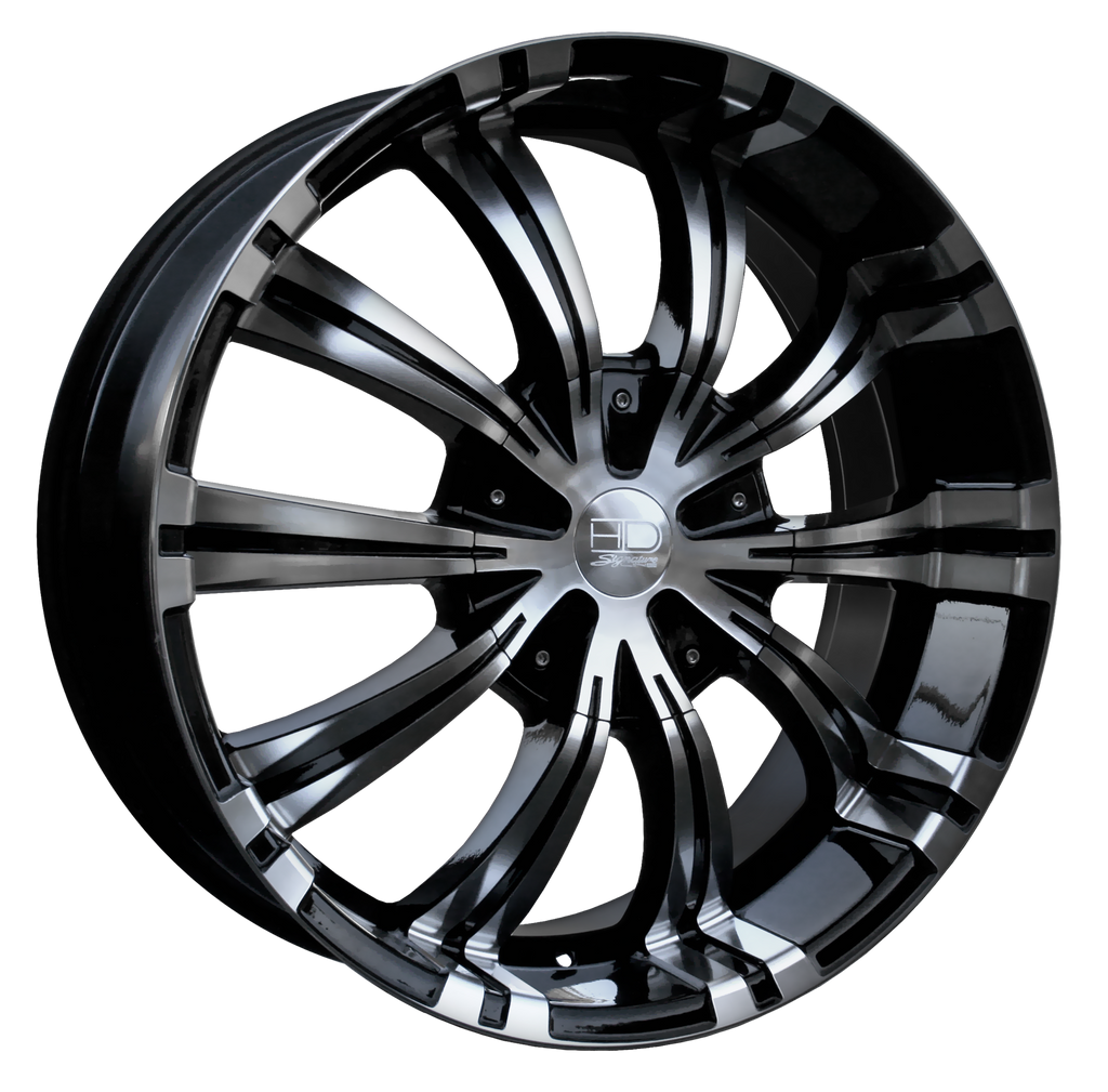HD Wheels Vertigo Gloss Black Machined Face