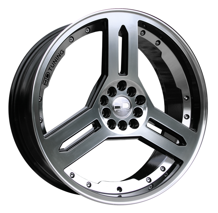 HD Wheels Singow Gloss Black Machined Face & Undercut