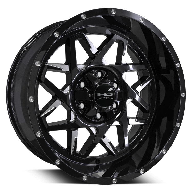 HD Off-Road Hook Battle Edition Gloss Black w Milled Spokes