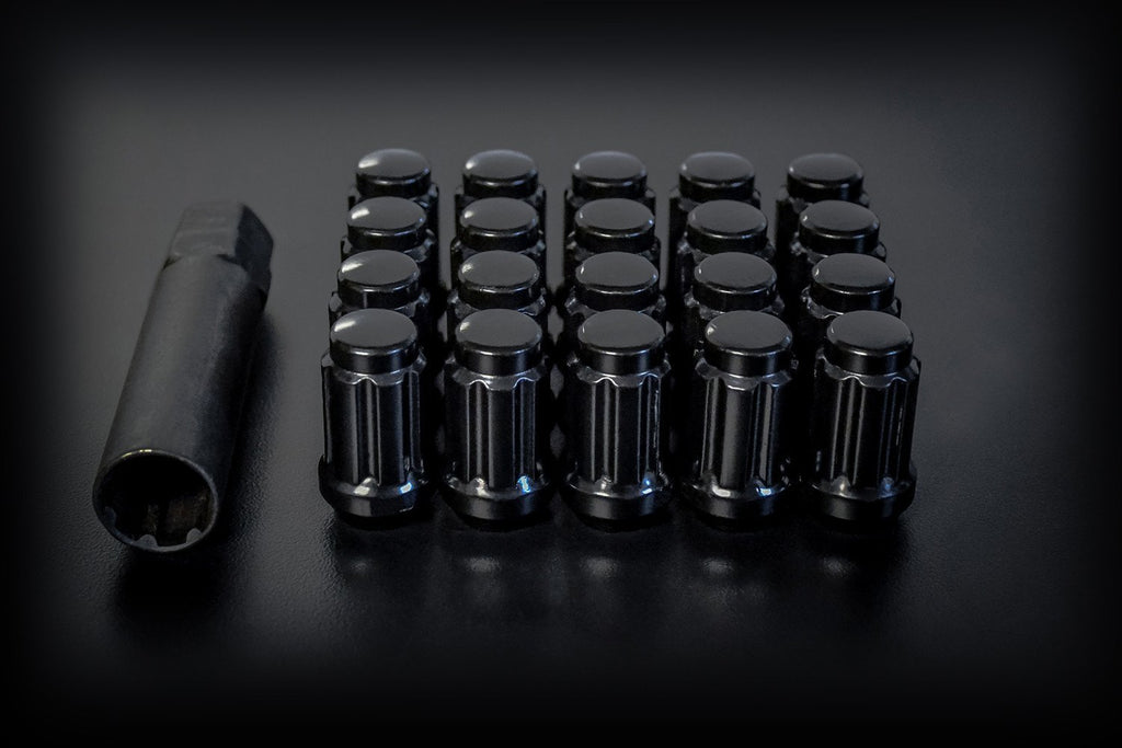 Small Diameter Spline Lug Nuts Black