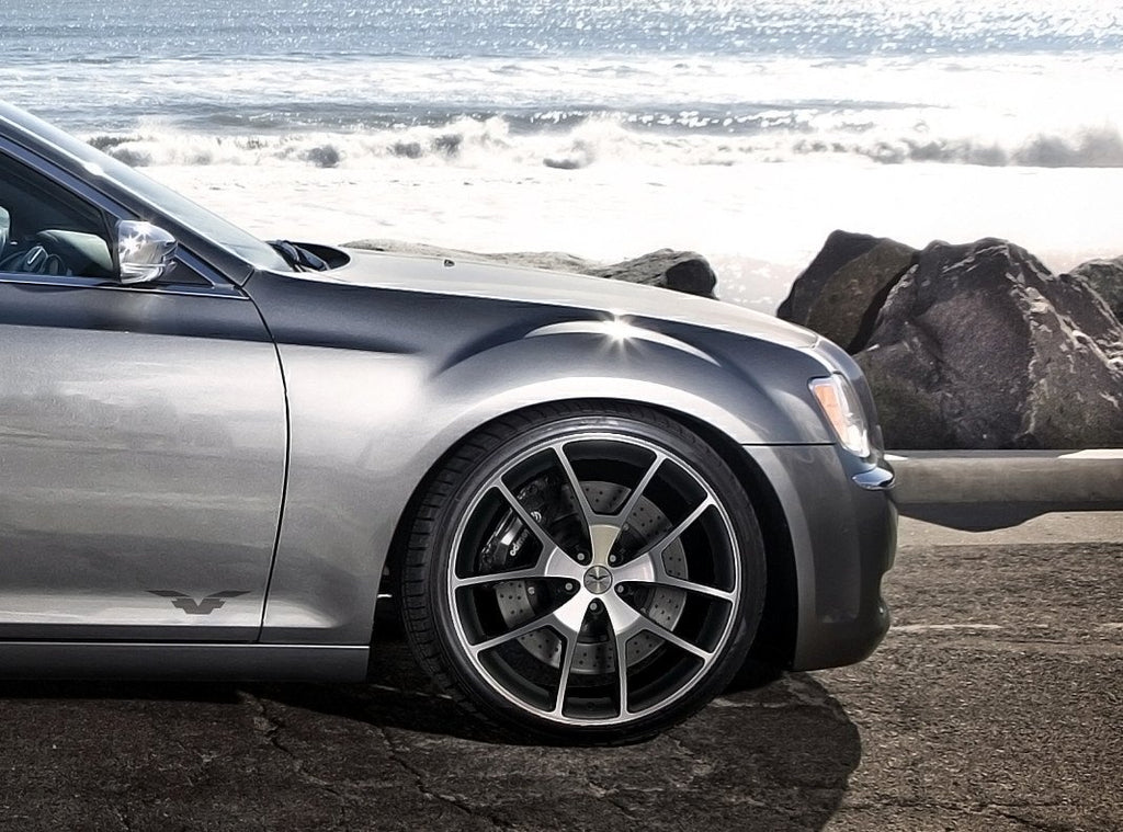 Fathom Designs Wheels FDRA Staggered Satin Black Machined Face